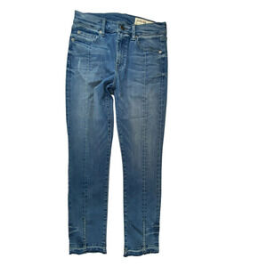 Pistola Womens Skinny Jeans 27 Denim Blue Waistband 14in Raw hem 5.6in